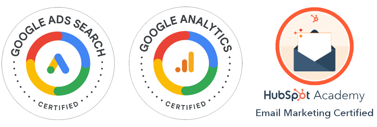 ga-gas-hub-certification badges Websites, digital marketing, iCita Google, Hubspot